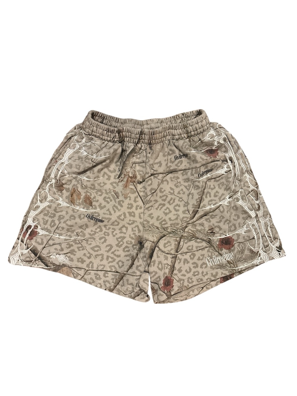 Civil Regime Cheetah Gray Cotton Shorts Size: Small